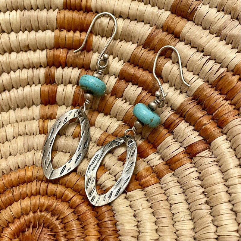 .925 Silpada Turquoise Stone Dangle Earrings