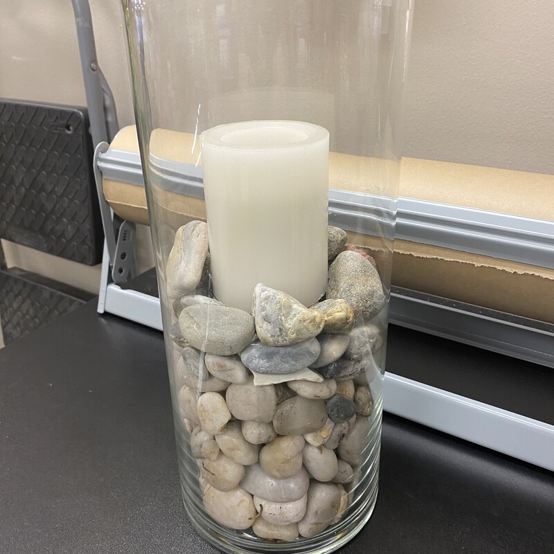 River Rock Candle Hurrica