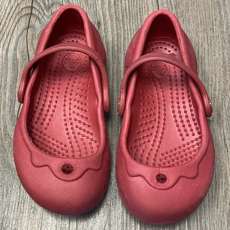 Mary Jane Crocs, Red, Size: 6-7T