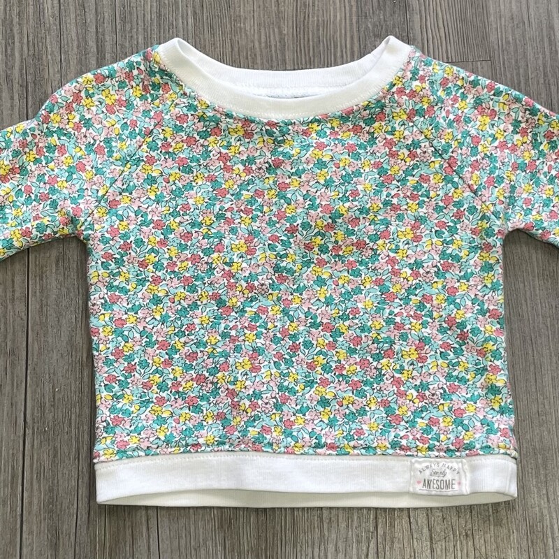 Carters Sweatshirt, Floral, Size: 3M