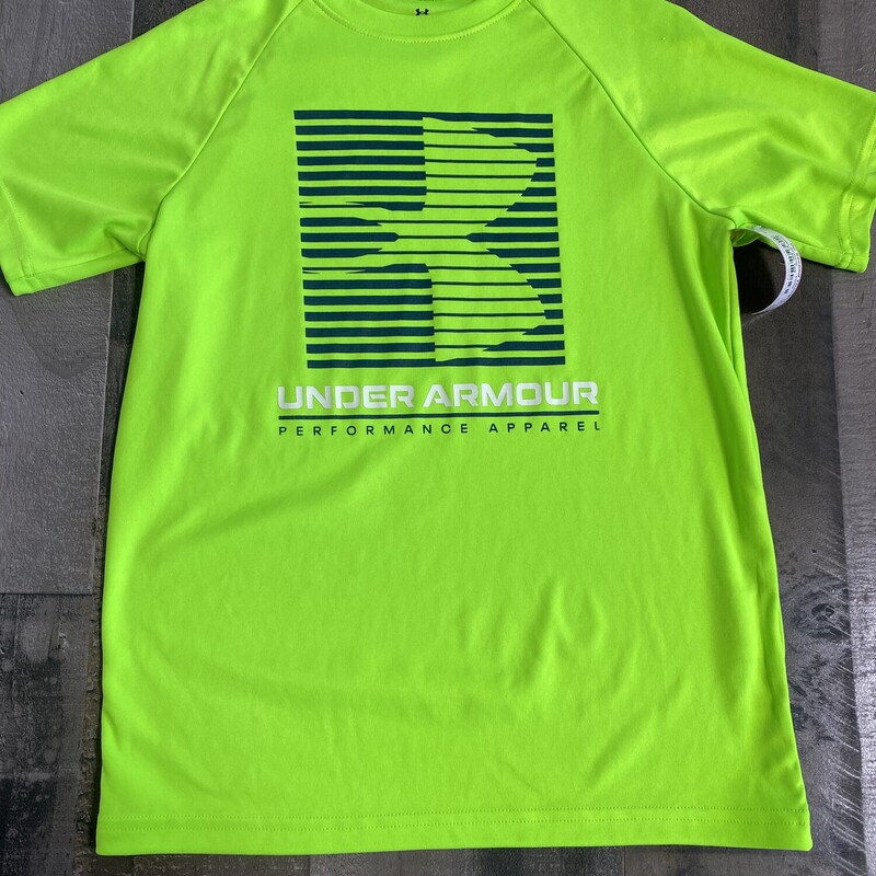 Boys Athletic Tee, Lime, Size: 10 (YMD)