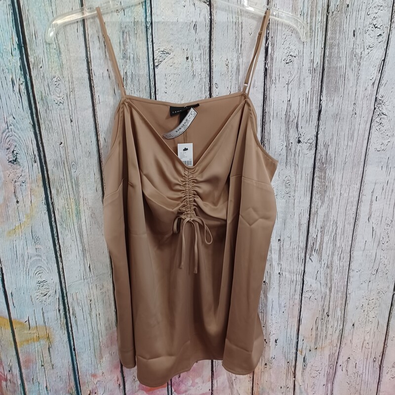 Brand new with tags, this cami retails for $45!  With adjustable spaghetti straps this cami is a super sexy tan.