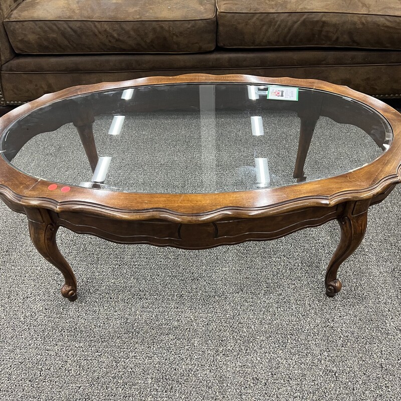 Glass Insert Coffee Table,