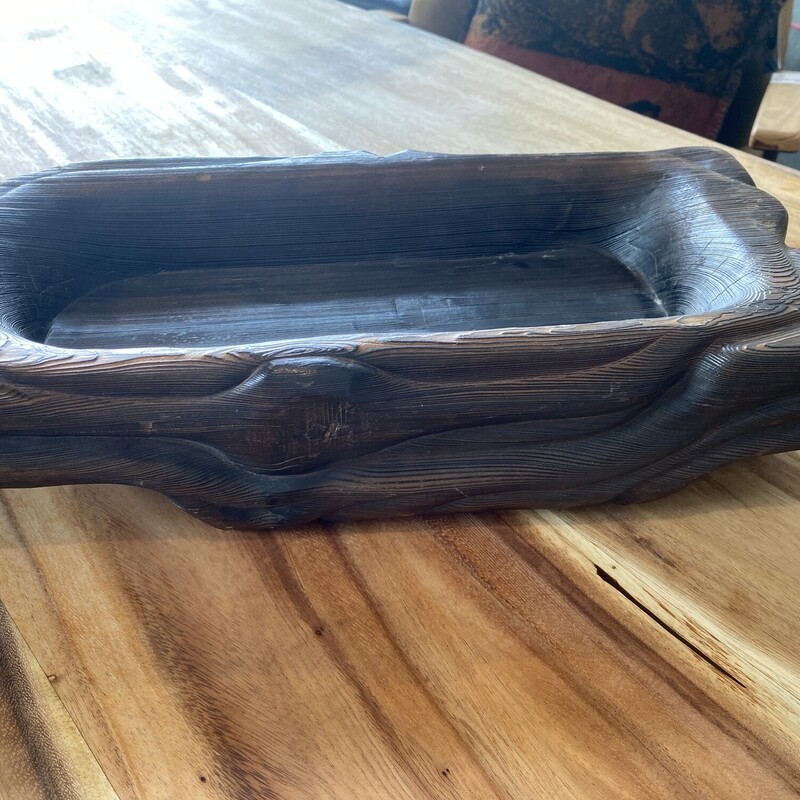 Hand Carved Bowl, Size: 12Lx8Wx4H
