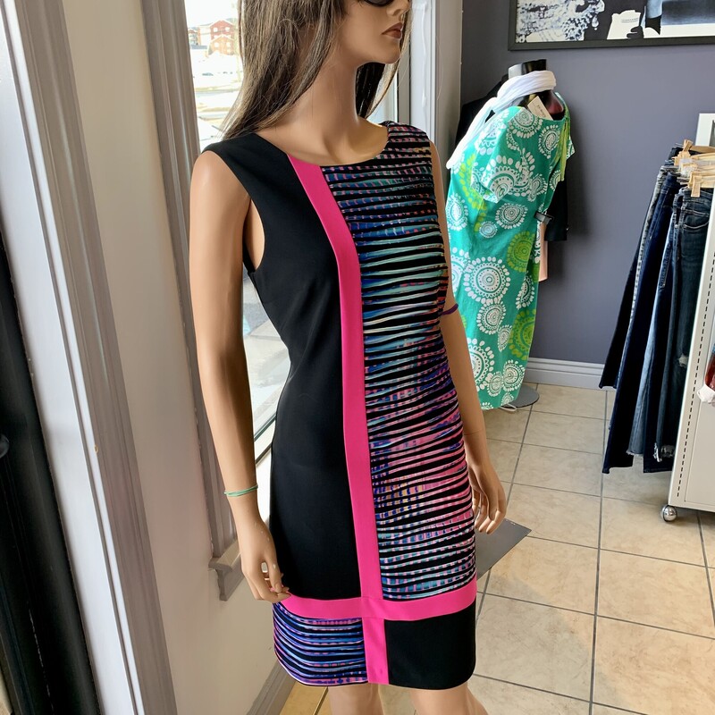 Joseph Ribkoff Dress Sleeveless,
Colour: Black with multi,
 Size: 10