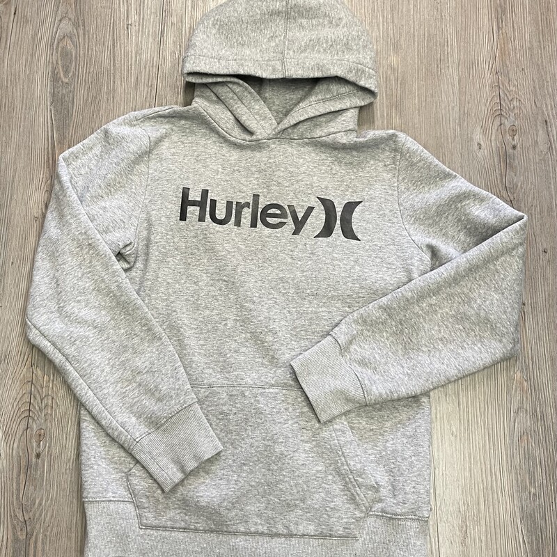 Hurley Pullover Hoodie, Grey, Size: 14-16Y