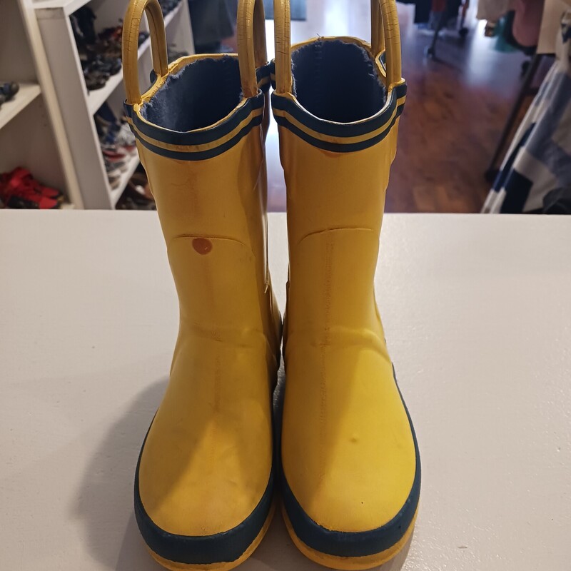 Rain Boot Yellow Blue