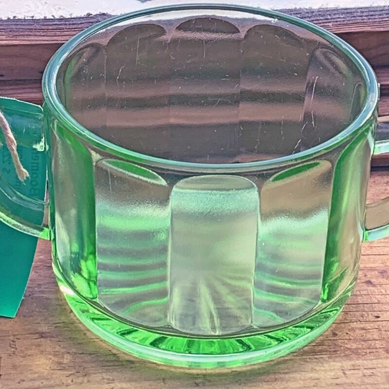 Green Vaseline Sugar Bowl
