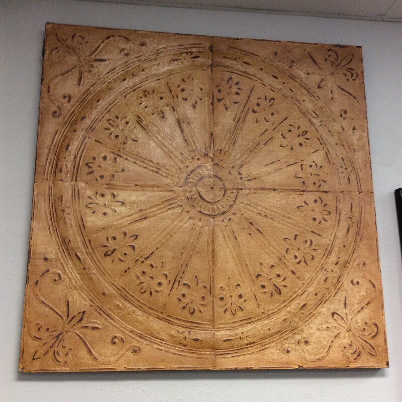 4-ceiling Tiles Tin Vtg