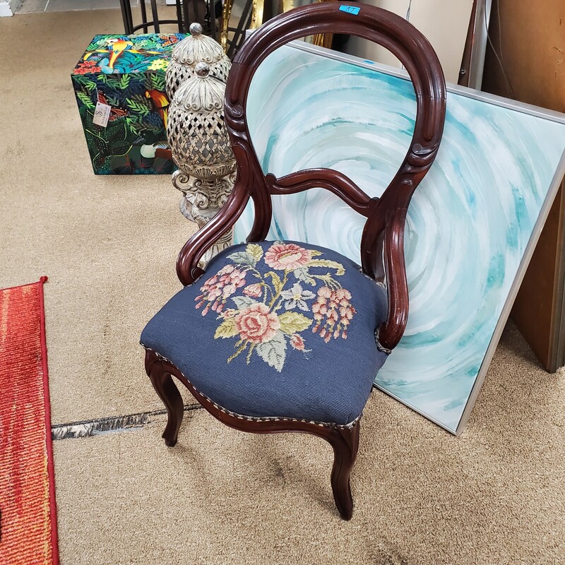 Antique Needlepoint Chair