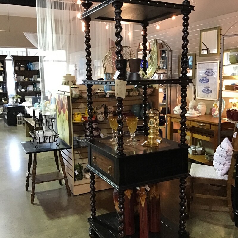 Wooden Etagere W/Drawer