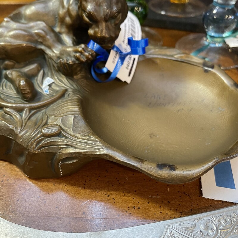 Metal Lioness Coin Dish