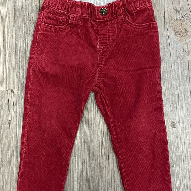 H&M Corduroy Pants, Red, Size: 12-18M
