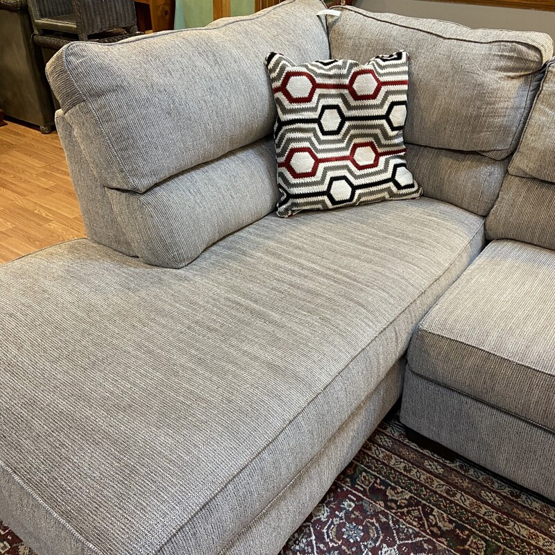 Gray Sectional Couch with Chaise

Size: 110x37x72