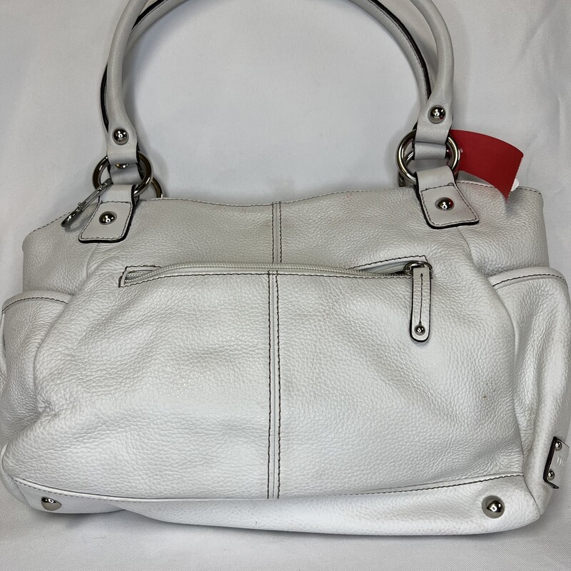 Tignanello Leather Bag, White, Size: None