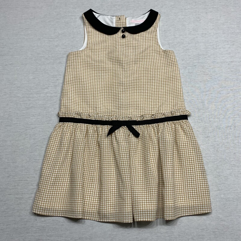 Chiffon houndstooth dress with satin lining