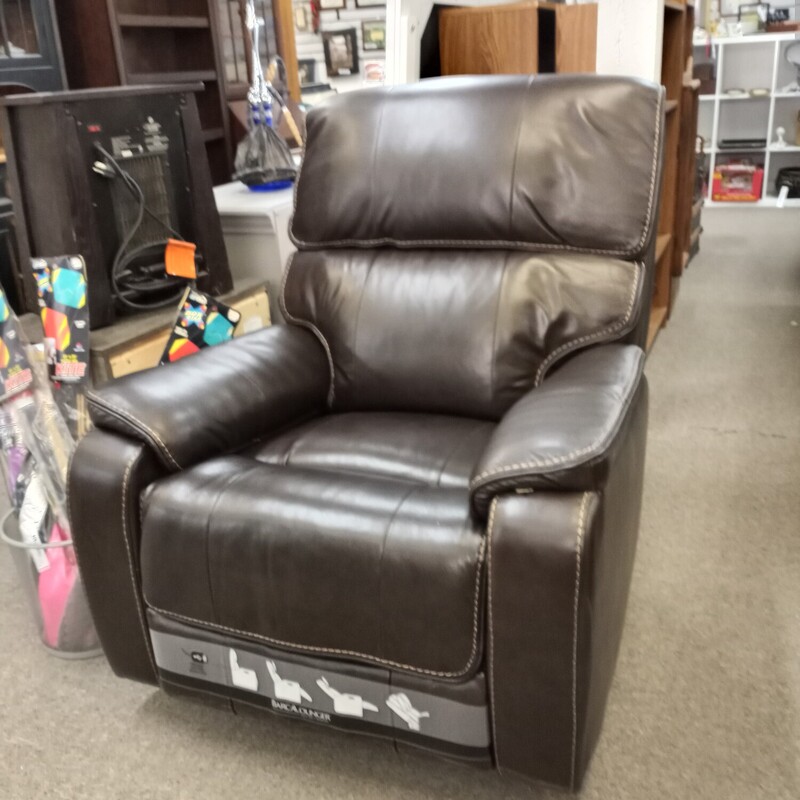 Barcalounger real leather rocker power recliner and headrerst. !K plus retail!