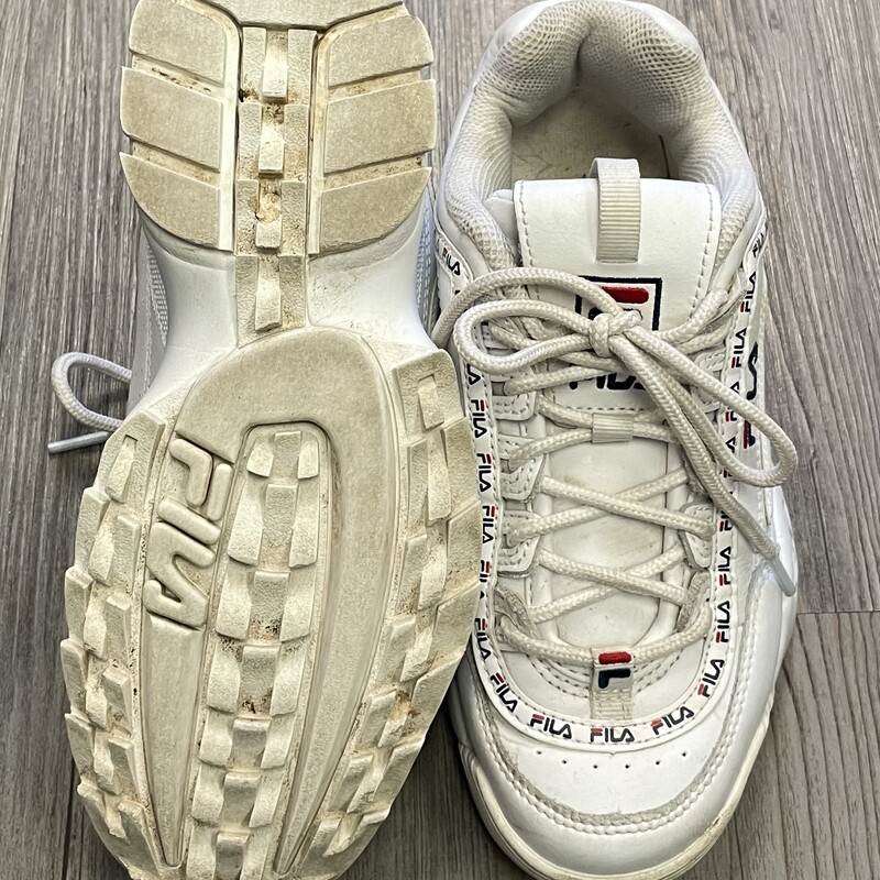 Fila Shoes, White, Size: 4.5Y