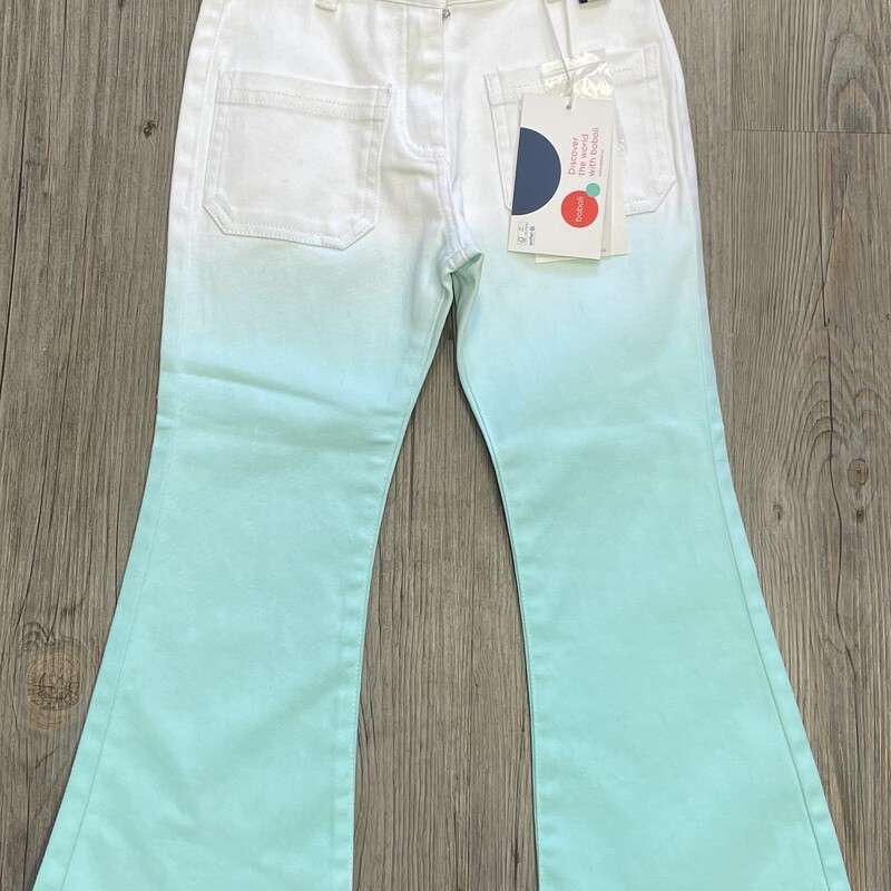 Boboli Bell Bottoms -4451, Green/White Ombre,
Size: 4Y