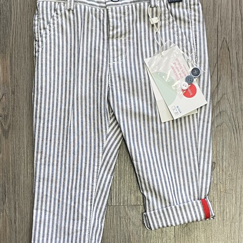 Boboli Striped Pants-9000, White, Size: 12M<br />
Grey Stripes