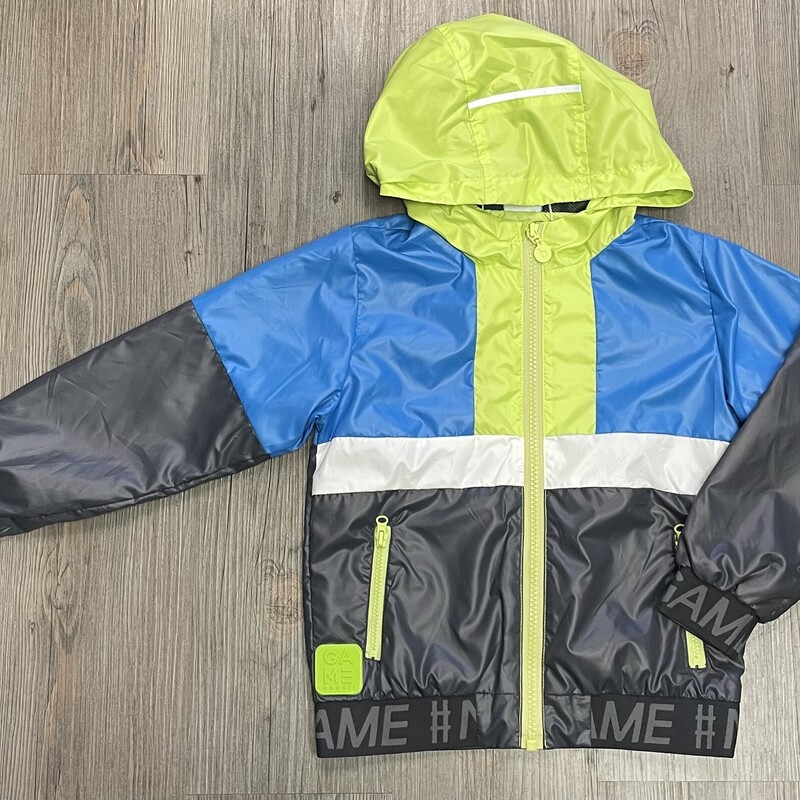 Boboli Jacket - 506157, Lime/Blue/Grey, Size: 4Y