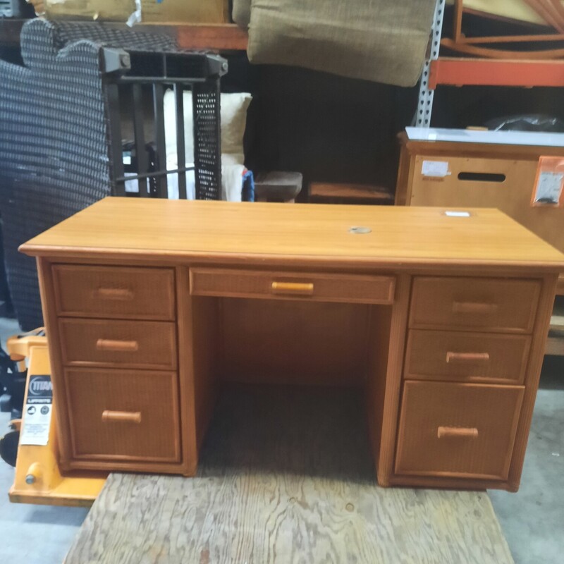 Rattan Desk, None, Size: None
