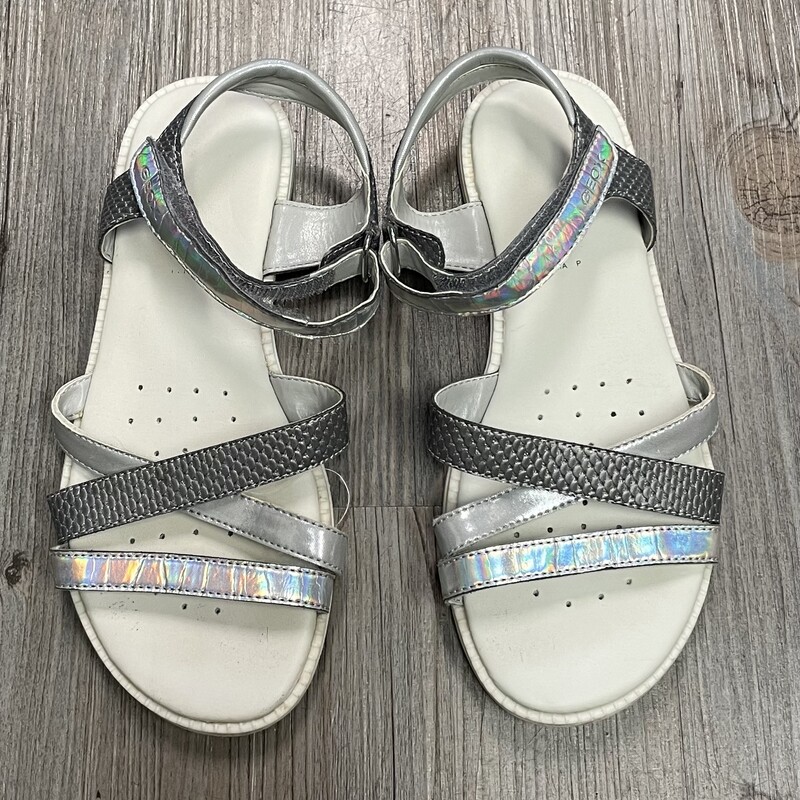 Geox Sandals, Silver, Size: 13Y