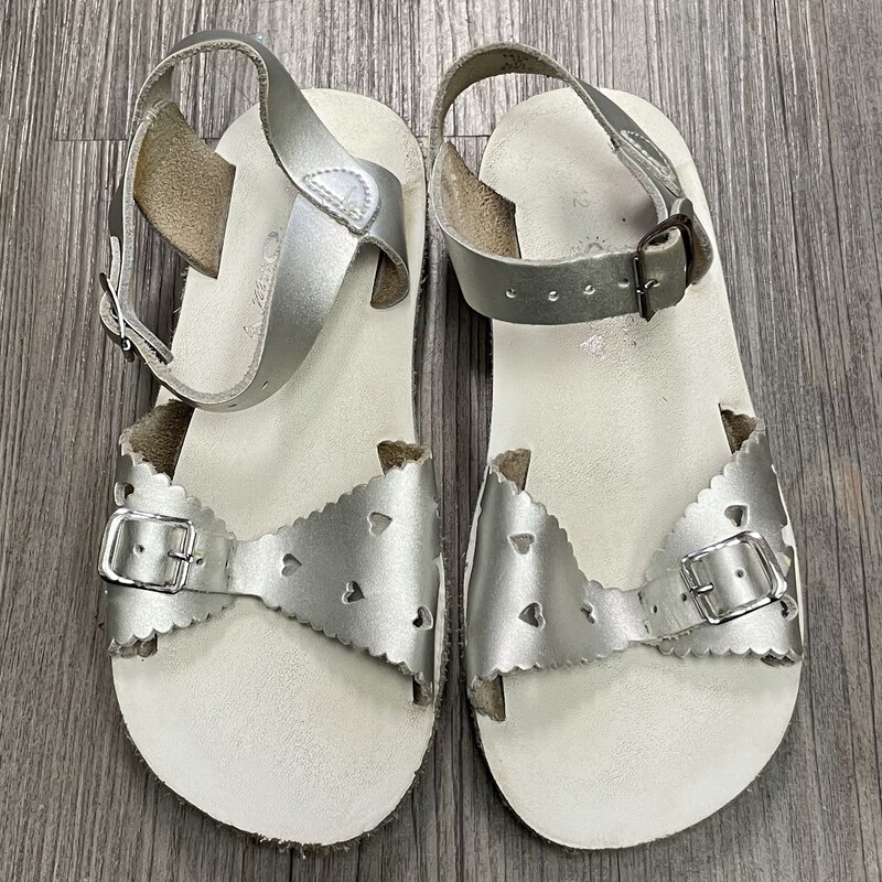 Salt Water Sandals, Silver, Size: 12Y