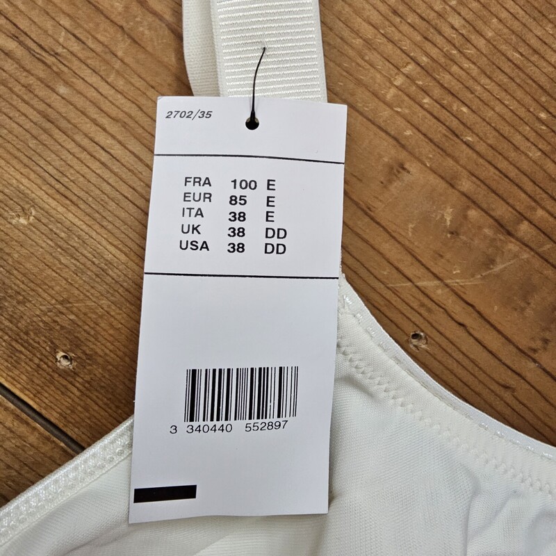 NEW CHANTELLE BRA, CREAM, Size: 38DD