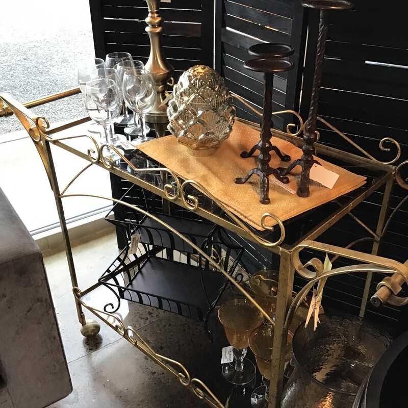 Gold&GlassTea Cart