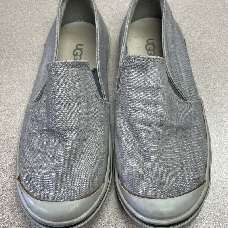 Slip On Shoes, Grey, Size: 1Y