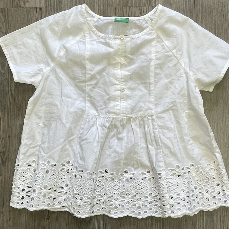 Benetton Top, White, Size: 8-9Y
NEW WithTag