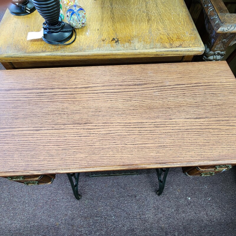 Treadle Table, Wood, Size: 16x36x29