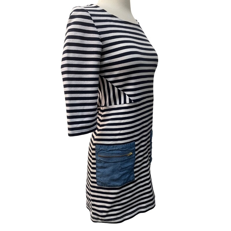 Anthropologie Striped Tabitha Marin Dress<br />
Navy and White<br />
Size: 2