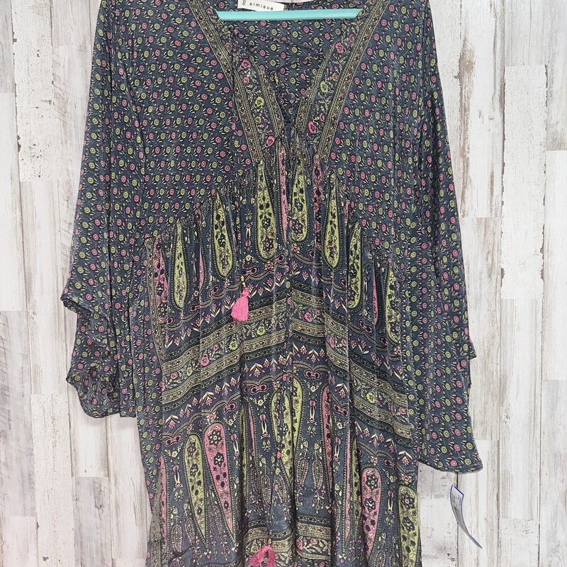 Lularoe Nikki Mint Green Feather Print Dress Size XS