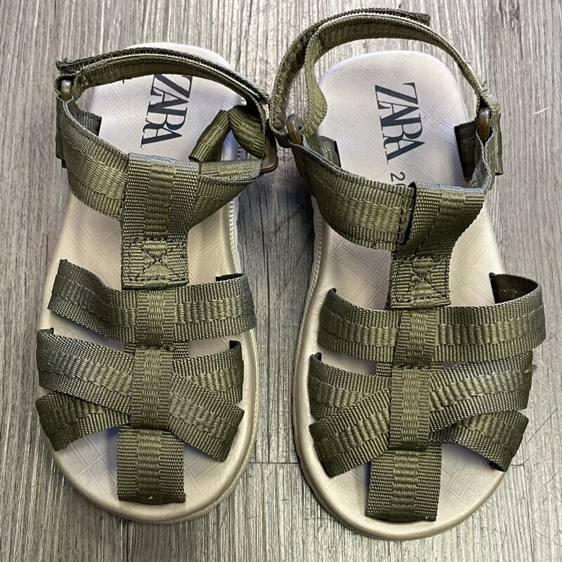 Zara Sandals, Olivegre, Size: 9T