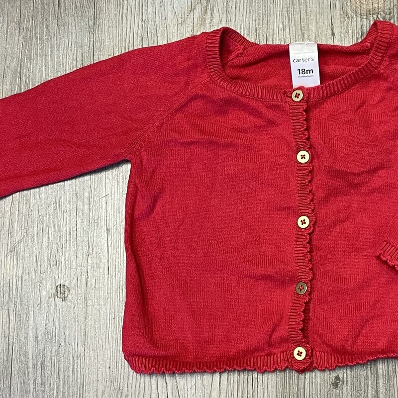 Carters Cardigan, Red, Size: 18M