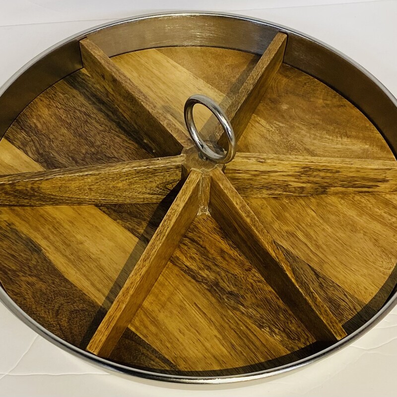 Pier 1 Wood & Metal Tray
Brown Silver Size: 17 x 5H
Retails: $69.95