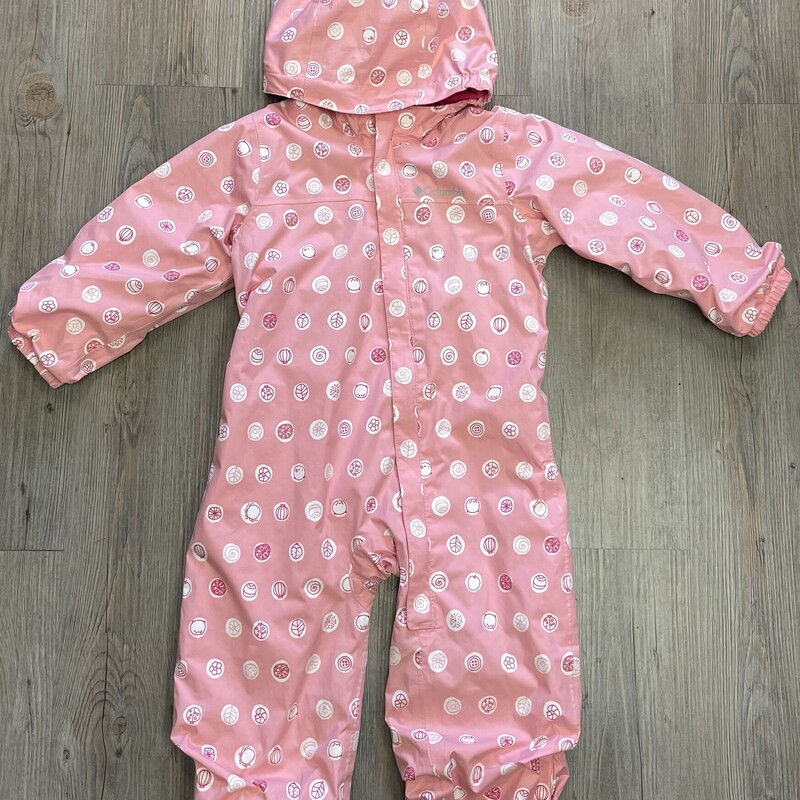 Columbia Lined Rain Suit, Pink, Size: 2Y