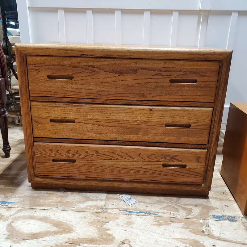 MCM 3 Drawer Chest, Brown, Size: 2'x3'