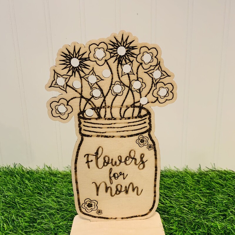 Flowers for Mom - Flower Holder

Perfect for everyday use to hold/display all flowers picked by kids. Also makes the perfect Mother's Day gift!