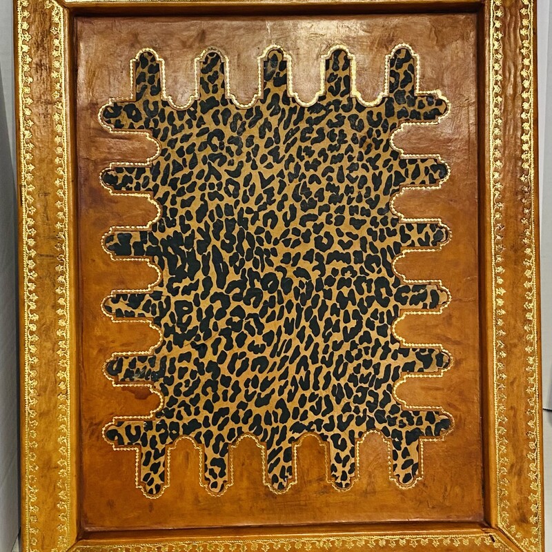 Leather Animal Print Tray