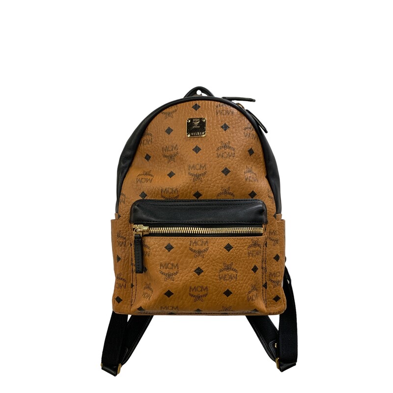 Mcm Brown Black Leather