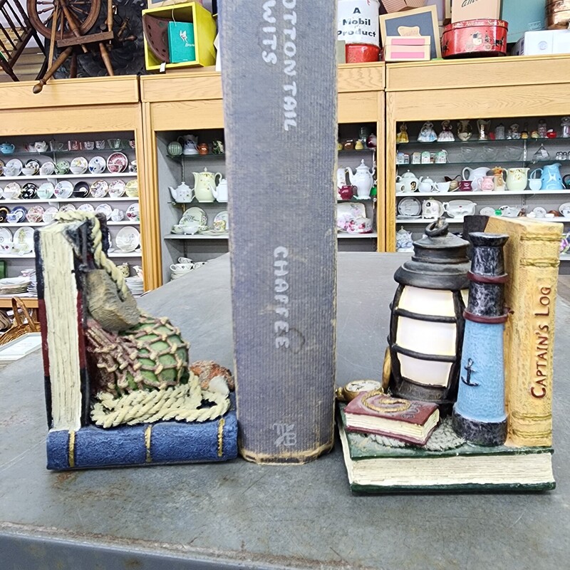 Nautical Bookends, Resin, Size: 4 In