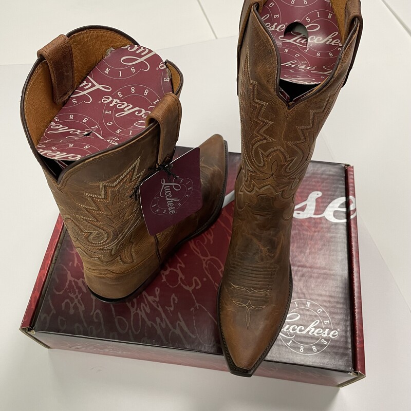 Lucchese:  Mens NEW Lucchese Boot, Camel, Size: 11.5 (with original box).