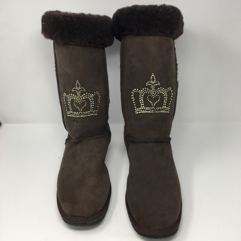 Tall Koolaburra Fur Boots, Brown, Size: 10