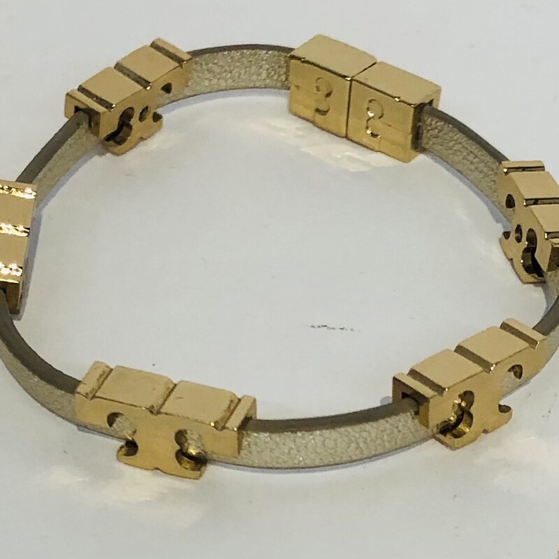 Tory Burch Leather T Bracelet
Gold Silver Size: 7L