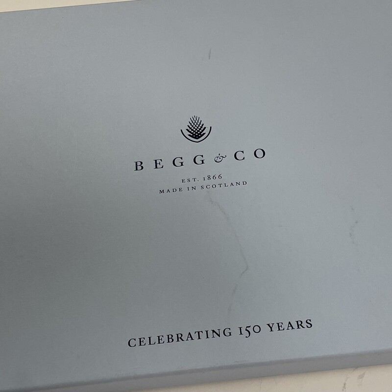 B & Co:  Begg & Co. NEW. Anniversary Cashmere Scarf, Multi, Size: OS, Blue & Tan plaid
