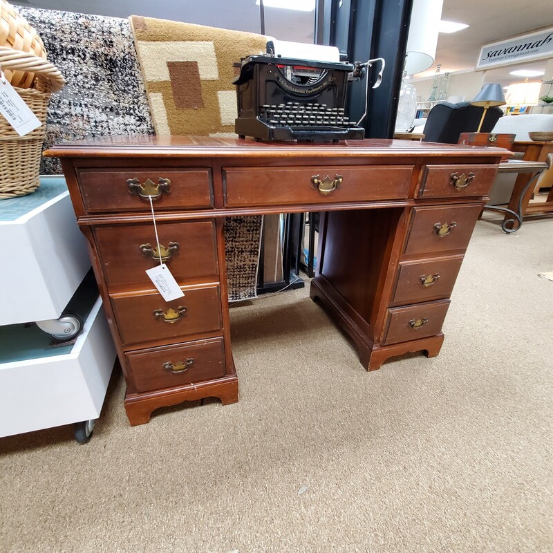 VTG Leather Top Desk