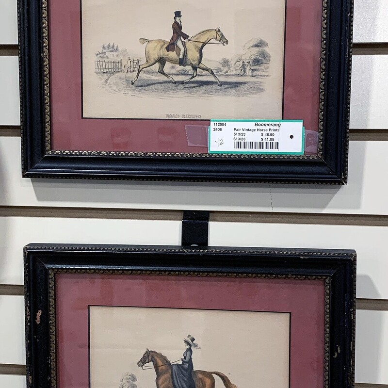 Pair Vintage Horse Prints
11.5 x 9.5